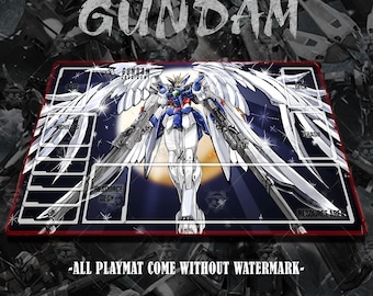 Gundam Playmat –  wing Vibes | 24x14" Gaming Mat | Otaku Desk Setup | Anime Mouse Pad Gift