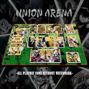 Union Arena Playmat – hunter x hunter Vibes | 24x14&quot; Gaming Mat | Otaku Desk Setup | Anime Mouse Pad Gift