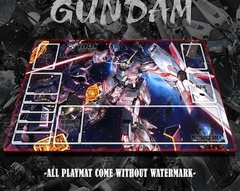 Gundam Playmat –  unicorn Vibes | 24x14" Gaming Mat | Otaku Desk Setup | Anime Mouse Pad Gift