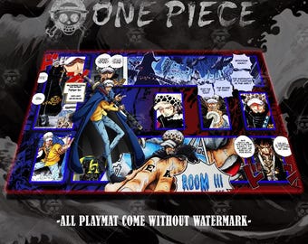 One Piece Playmat – law Vibes | 24x14" Gaming Mat | Otaku Desk Setup | Anime Mouse Pad Gift