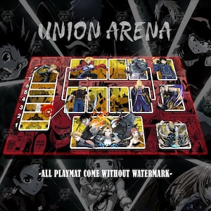 Union Arena Playmat –  fullmetal alchemist Vibes | 24x14&quot; Gaming Mat | Otaku Desk Setup | Anime Mouse Pad Gift