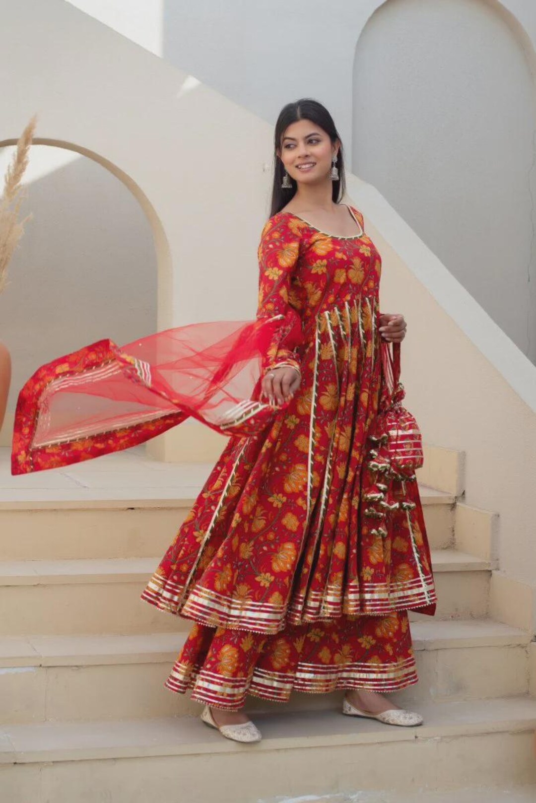 Shop Crimson Red Art Silk Kurta Pyjama Party Wear in CA