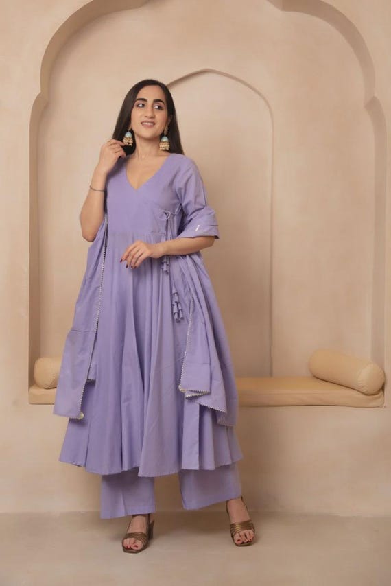 purple ethnic dress Purple Dhoti Style Crepe Silk Ethnic Wear Dress