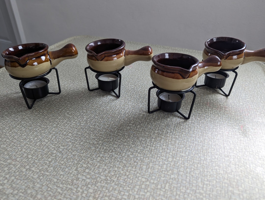 Earthenware Butter Warmers Set of 4 With Tealight Holders Etsy