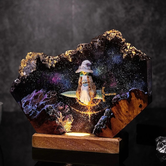 Ranni the Witch Resin Lamp: Elden Ring Gaming Desk Decor