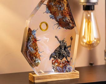 Molten Resin Lamp: Handmade Epoxy Lava Night Light - Gaming Decor