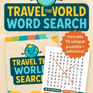 Puzzle the World - Recherche de mots imprimables en téléchargement PDF - Amusant pour les enfants et les adultes