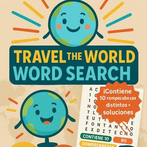 Puzzle the World | Sopa de Letras PDF Imprimible | Juego Educativo para Niños y Adultos | Descarga Instantánea