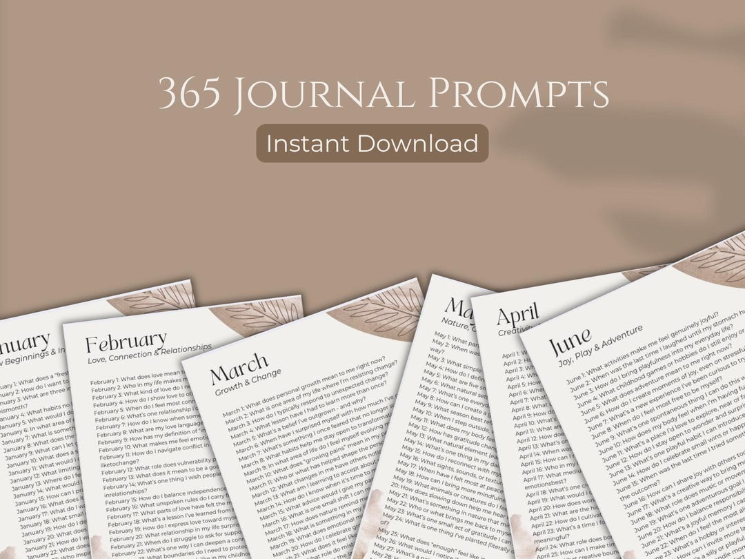 Journal Prompts for 365 Days Daily Affirmation for Journaling Etsy