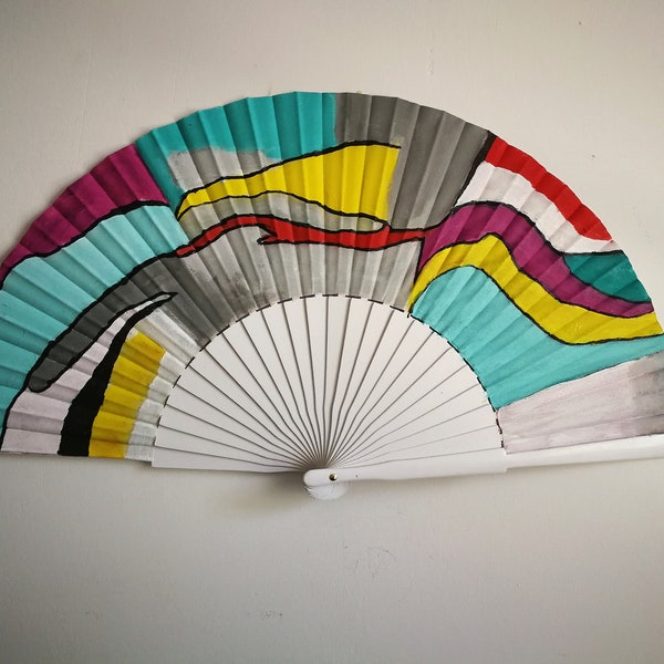 Spanish Fan-Hand painted fan-Unique Wedding fan-Wedding gift-Gifts for her-Exclusive fan-Fashion accessories-Limited Edition