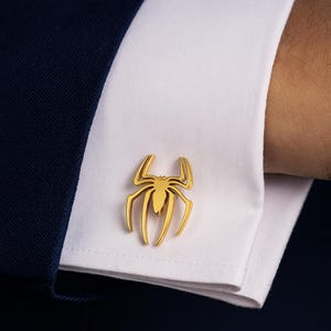 Op Spider-Man geïnspireerde manchetknopen – handgemaakte superheldenshirtaccessoires voor heren