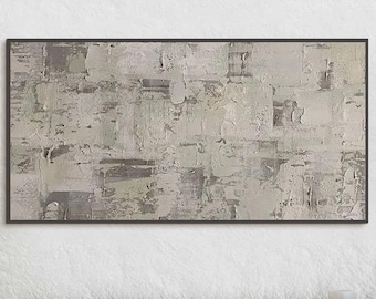 Handmade Abstract Texture Painting, Palette Knife Canvas Wall Art