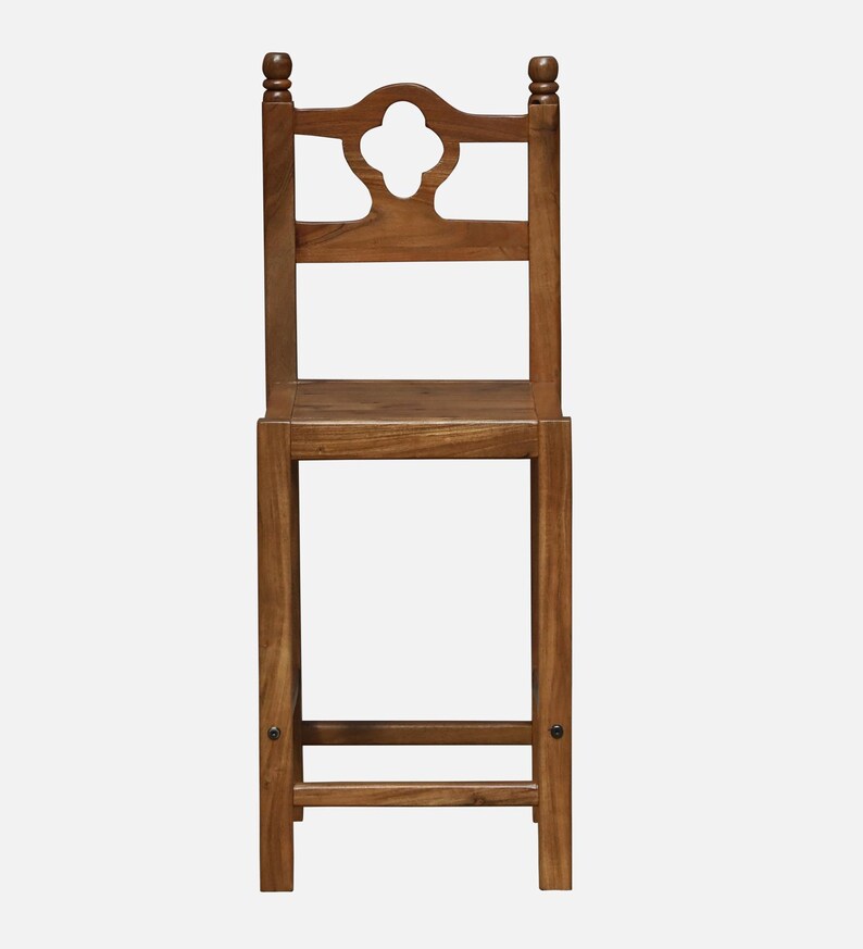 Handcrafted Solid Wood Bar Chair, Rustic Farmhouse Counter Stool ...