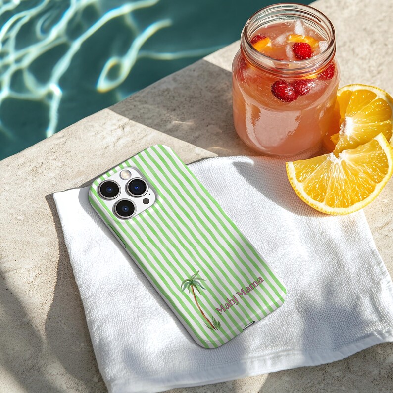 Mahjong Phone Case for Women Mahjong Social Club Mahj Mama Coastal Mahjong Gift Idea Preppy Phone Case Stripe Mahjong Accessory image 4