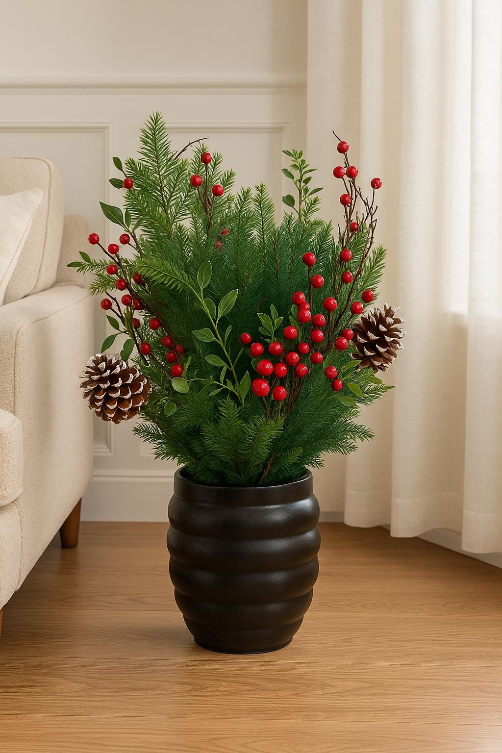 Weihnachtsstrauß bodenvase
