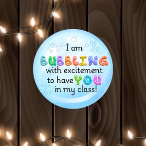 Student Bubble Gift Tags, Printable Back to School Gift Tags, Classroom Welcome Open House Favor Tags, Back to School Student Gift