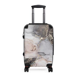 Elegant Marble Suitcase, Stylish Travel Luggage, Trendy Carry-On, Modern Travel Gear, Gift for Travelers