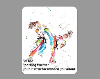 Karate Sparring Partner Sticker