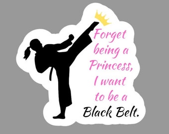 I want to be a BLACK BELT Karate Sticker