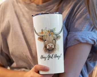 Hay Girl Hay Highland Cow PNG