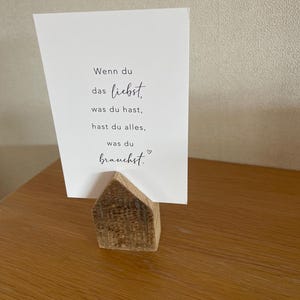 Wooden picture holder for photos or cards