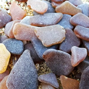 500 Pcs Genuine Brown Sea Glass Bulk Lot | 0.4&quot;–1.9&quot; Craft Sea Glass for Jewelry, Mosaics, DIY | Real Beach Glass