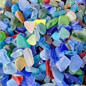 Tiny Rare Real Sea Glass Lot 50–150pcs | Authentic surf tumbled glass Multicolor Mosaic Sea Glass 0.12&quot;–0.4&quot; for Jewelry, Resin & Crafts