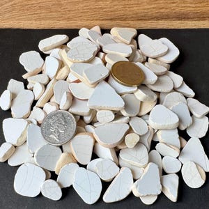40 - 140 gekämmte Keramikfliesen vom Strand – Mosaik- und Bastelzubehör