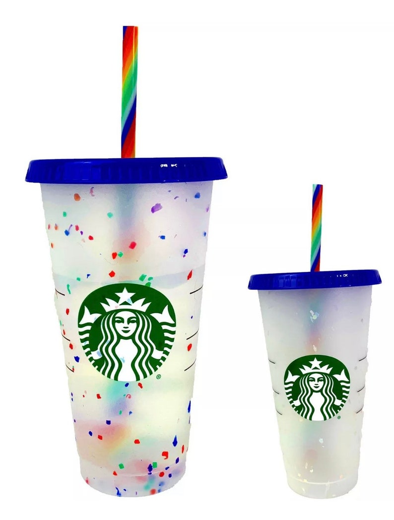 2020 Starbucks Confetti Color Changing Reusable cup Etsy