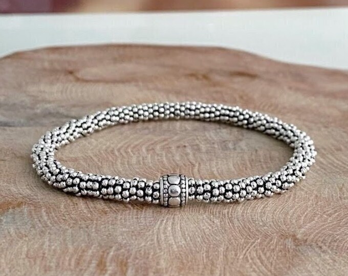 Silver Bali Bead Bracelet Silver Bracelet for Women Bali Etsy