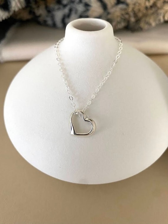 Floating Heart Sterling Silver Necklace Floating Heart Sterling Silver Necklace