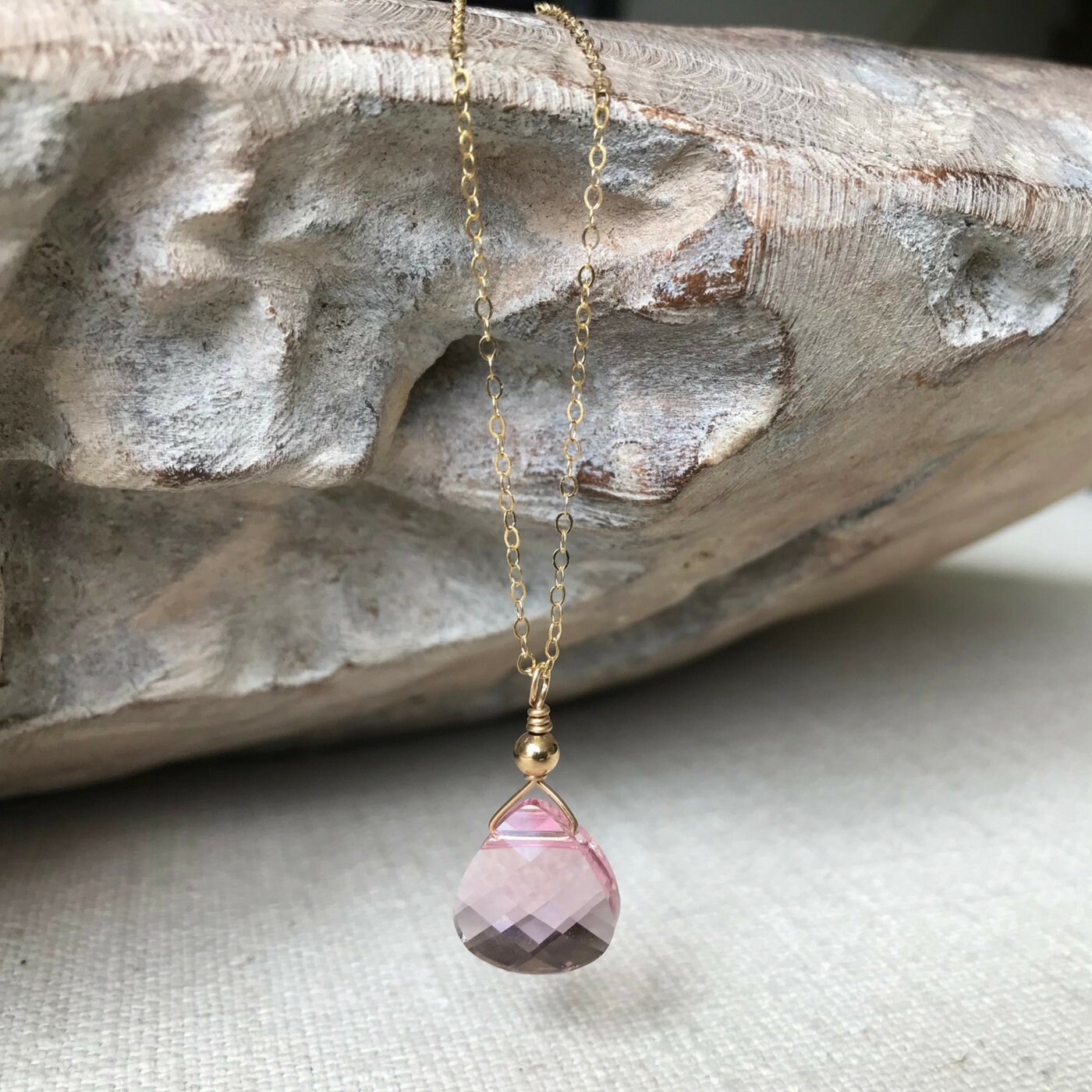 Rose crystal pendant Clearance