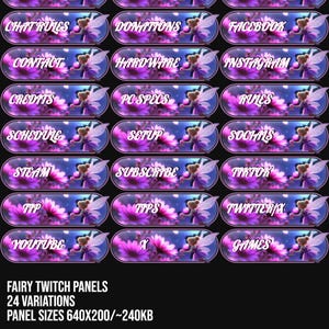 Purple Fairy Twitch Panels