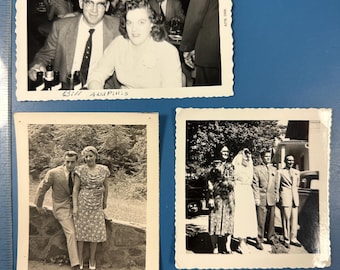 Vintage Couple Photos Lot: 1940s-50s Black & White Photography