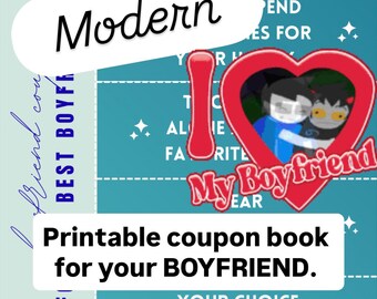 Love Coupons for Him: Romantic Boyfriend Gift (Printable Set of 20)