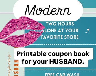 Love Coupons for Him: Romantic Husband Gift, Spicy Fun (Printable Set of 20)