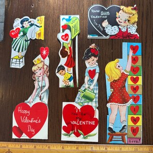LIVRAISON GRATUITE - Cartes vintage pour filles et femmes, habillage postal, école de mathématiques, Saint-Valentin, vendues séparément Découpes mignonnes, rétro, éphémères, romantique, salle de classe