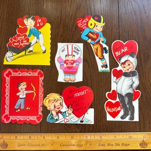LIVRAISON GRATUITE - Vintage Boy Sports Jolies cartes de la Saint-Valentin vendues séparément Découpes mignon journal rétro éphémères Scrapbooking salle de classe romantique