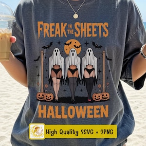 Funny Halloween Ghost PNG: Retro Spooky Shirt Design (Digital Download)