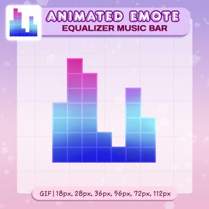 Animated Equalizer Emote, DJ Music Bar Emote Discord, Dance Twitch Channel Point Icon, Friday Night Party Stream Overlay Reward with GIF