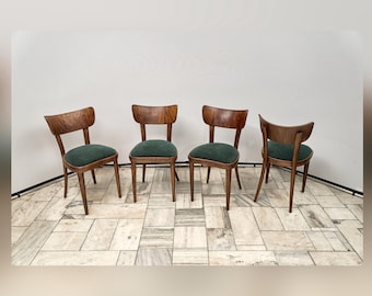 Set of 4 Thonet Chairs, 1950s, Czechoslovakia