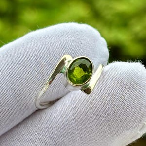 Peridot & Citrine Gemstone Ring, Handmade Gemstone Ring, Two Gemstone, Oval Shaped Gemstone, Beautiful Women Ring, Gift for Wife