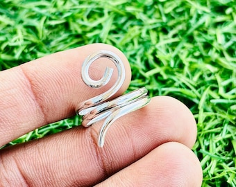 Anello in argento con fiore rosa di tipo C - Argento Sterling [R1035] - Italia