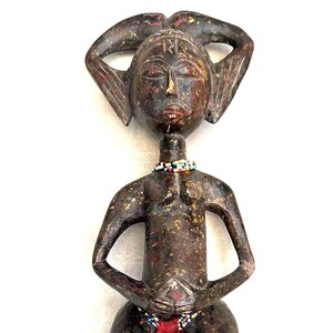ASHANTI Afrikaans beeld uit Ghana, antiek Ashanti beeld, houten beeld voor vruchtbaarheid, AUTHENTIEK - Afrikaans ontwerp
