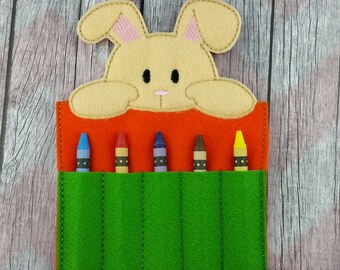 Bunny Birthday party Easter Bunny Crayon Holders Bunny Toy Crayon Birthday Favor Easter Basket Toy Rabbit Crayon Holder