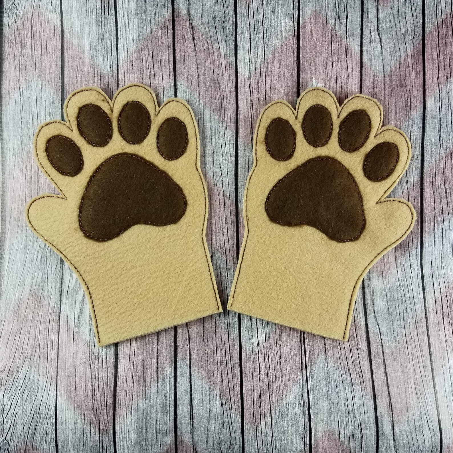 Puppy dog fleece gloves dog costume gloves dog paw gloves Etsy