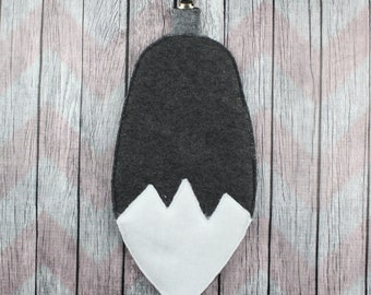 Wolf tail Halloween costume accessory for kids, soft fleece tail with suspender clip