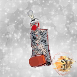 Valentine Voodoo marine vinyl asthma inhaler holder keychain