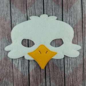 White eagle Halloween mask, bald eagle face mask, American eagle felt mask, Halloween costume, dress up, pretend play, educational toy