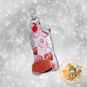 Valentine Treats marine vinyl asthma inhaler holder keychain